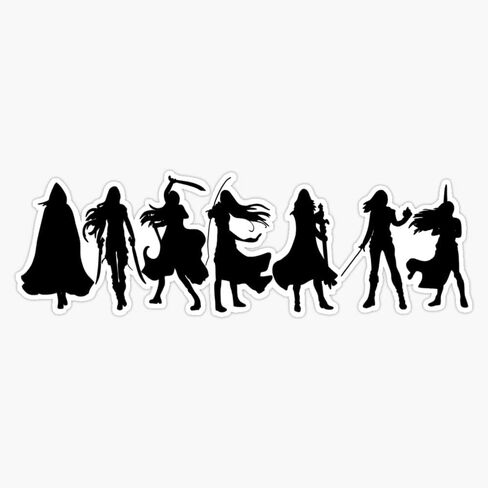 Throne of Glass Silhouettes Bumper Sticker Vinyl Decal 5" in Saudi Arabia
