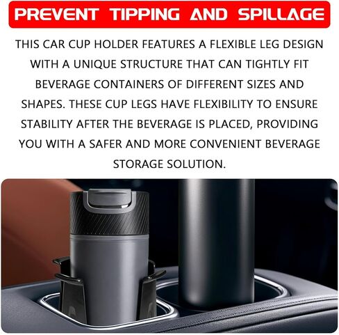 2PCS Car Cup Holders Insert, Cup Holder Adapter for Car, Self-Adhesive Adaptive Clamp Arm, Wiggle-Free Automotive Cups Holder Expander for Water Bottles/Drinks, Universal for SUV Sedan Truck in Kuwait