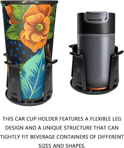 2PCS Car Cup Holders Insert, Cup Holder Adapter for Car, Self-Adhesive Adaptive Clamp Arm, Wiggle-Free Automotive Cups Holder Expander for Water Bottles/Drinks, Universal for SUV Sedan Truck in Kuwait