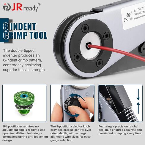 JRready DW5008 Deutsch Connector Kit, 2 3 4 6 8 12 Pin DT Connectors, Size 16 Solid Contacts 16-20AWG, Deutsch Crimp Tool, Deutsch Pin Removal Tool,Waterproof Automotive Electrical Gray Connectors in Kuwait