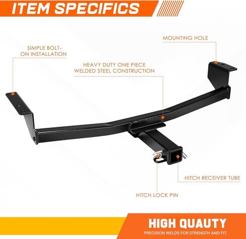 PM PERFORMOTOR Rear Class 3 Trailer Hitch 2" Receiver Compatible with 2008-2020 Nissan Rogue Select, Black in Saudi Arabia