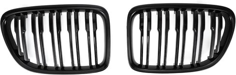 X AUTOHAUX Front Hood Bumper Grille Grill for BMW X1 E84 2009-2015 No.51112993305/51112993306 Front Bumper Kidney Grille Grill Double Slat Gloss Black 1 Pair in Saudi Arabia