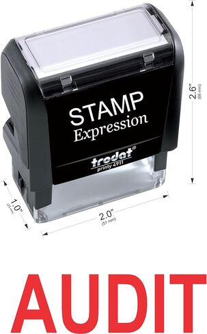StampExpression - ختم مطاطي ذاتي التحبير لمكتب التدقيق - حبر أحمر (A-5809) in Saudi Arabia