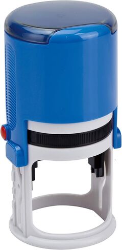 North Carolina Notary Stamp | Round Self Inking Unit - Shiny Printer R-542 with Unique Body (Blue) in Saudi Arabia