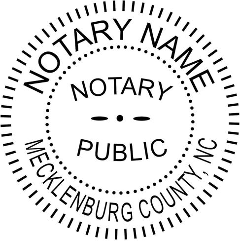 North Carolina Notary Stamp | Round Self Inking Unit - Shiny Printer R-542 with Unique Body (Blue) in Saudi Arabia