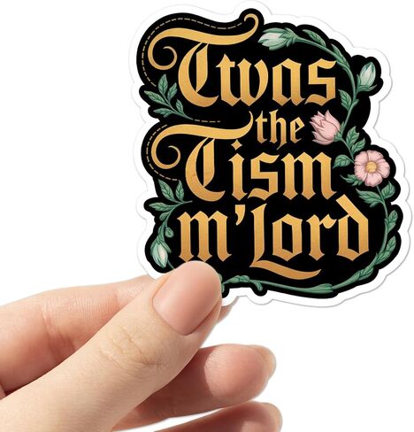Twas the Tism M'Lord Sticker for cars, trucks, laptops, drinkware. Autism Awareness Sticker, Autism Sticker in Saudi Arabia