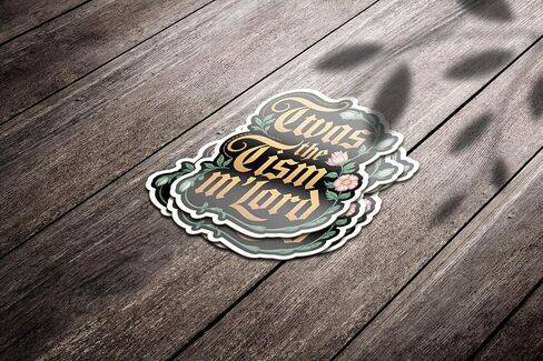 Twas the Tism M'Lord Sticker for cars, trucks, laptops, drinkware. Autism Awareness Sticker, Autism Sticker in Saudi Arabia
