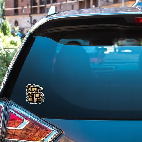 Twas the Tism M'Lord Sticker for cars, trucks, laptops, drinkware. Autism Awareness Sticker, Autism Sticker in Saudi Arabia