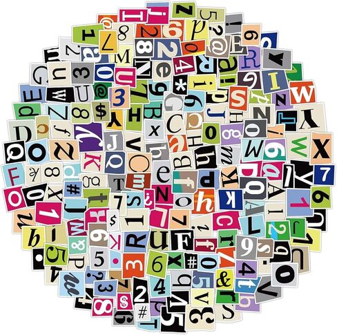 200 قطعة من ملصقات الفينيل الأبجدية الكبيرة، ذاتية اللصق A-Z و0-9 ملصقات لزجاجات المياه، وسجلات القصاصات، ووضع العلامات، ودفتر الملاحظات وديكور لوحة الإعلانات in Saudi Arabia