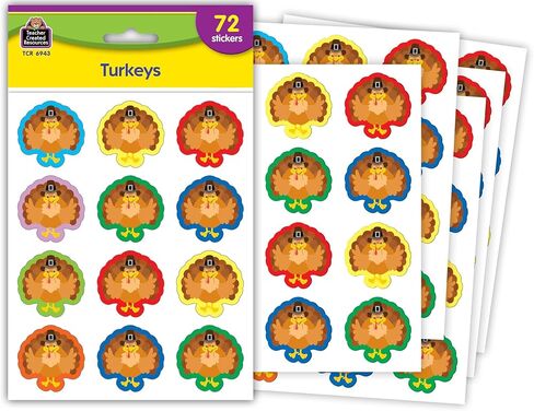 Teacher Created Resources Turkeys Stickers (TCR6943) in Saudi Arabia