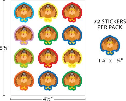 Teacher Created Resources Turkeys Stickers (TCR6943) in Saudi Arabia