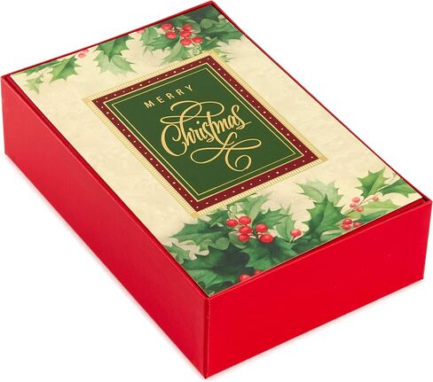 Hallmark Bulk White Christmas Card Assortment (40 Cards and 40 Envelopes) Snowy Pinecone, Bottle Brush Trees in Saudi Arabia
