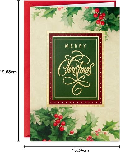 Hallmark Bulk White Christmas Card Assortment (40 Cards and 40 Envelopes) Snowy Pinecone, Bottle Brush Trees in Saudi Arabia