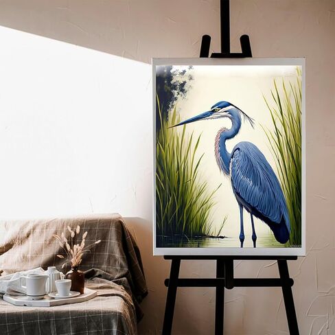 Blue Heron Bird Paint by Numbers Kit for Adults Canvas Paint by Number Without Framed Digital Oil Painting Kits for Home Decoration 16x20 Inch in Saudi Arabia