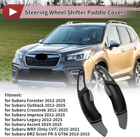 1 Pair Silver Tone Aluminum Alloy Steering Wheel Paddles for Subaru Impreza in Saudi Arabia