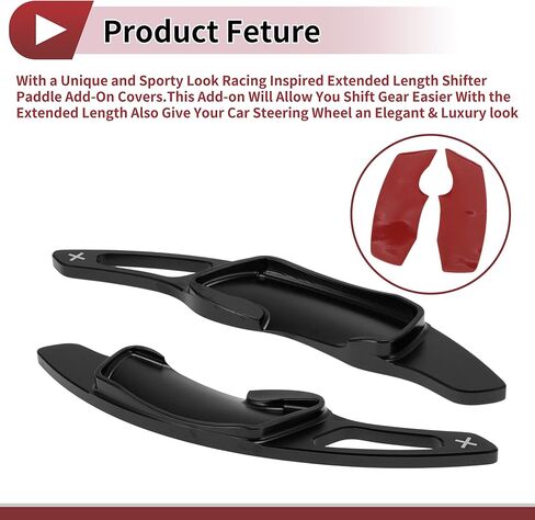 1 Pair Silver Tone Aluminum Alloy Steering Wheel Paddles for Subaru Impreza in Saudi Arabia