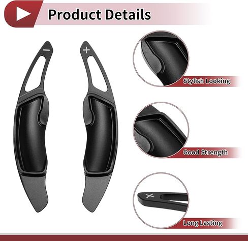 1 Pair Silver Tone Aluminum Alloy Steering Wheel Paddles for Subaru Impreza in Saudi Arabia