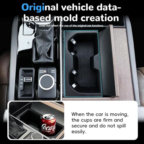 حامل أكواب Auovo لملحقات 2024-2026 Toyota Sequoia 2022-2026 ملحقات تندرا التحكم المركزي TPE حامل زجاجة المشروبات الداخلية in Saudi Arabia