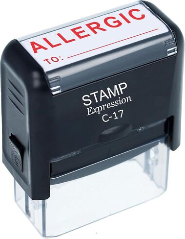 StampExpression - Allergic to with line Office Self Inking Rubber Stamp - Red Ink (A-5867) in Saudi Arabia