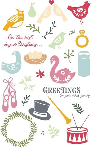 Sizzix A5 Clear Stamps Set 12 Days of Christmas by Catherine Pooler in Saudi Arabia