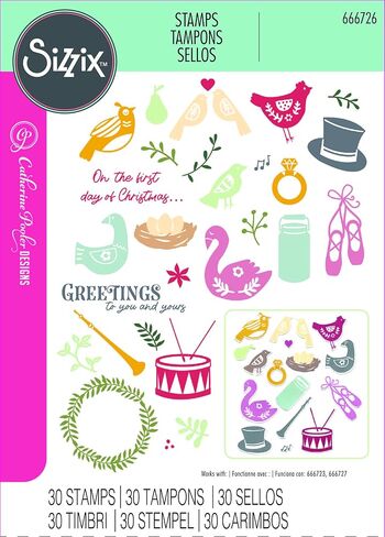 Sizzix A5 Clear Stamps Set 12 Days of Christmas by Catherine Pooler in Saudi Arabia