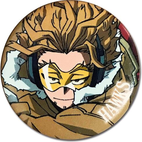 زر شخصية الرسوم المتحركة My Hero Academia S5 Hawks متعدد الألوان من Great Eastern Entertainment، ورق ومعدن، قطعة واحدة in Saudi Arabia