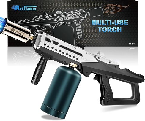 Propane Torch - Powerful Grill & Cooking Torch Gun - Adjustable Flamethrower - Culinary Blow Torch for Sous Vide, BBQ, Campfire, Charcoal Wood (Tank Not Included) in Saudi Arabia