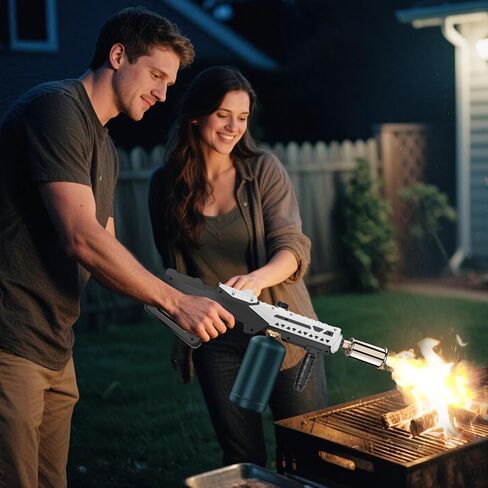 Propane Torch - Powerful Grill & Cooking Torch Gun - Adjustable Flamethrower - Culinary Blow Torch for Sous Vide, BBQ, Campfire, Charcoal Wood (Tank Not Included) in Saudi Arabia