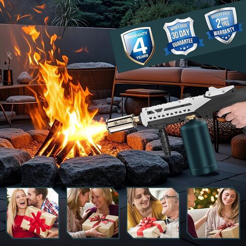 Propane Torch - Powerful Grill & Cooking Torch Gun - Adjustable Flamethrower - Culinary Blow Torch for Sous Vide, BBQ, Campfire, Charcoal Wood (Tank Not Included) in Saudi Arabia