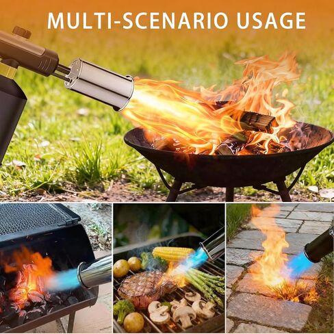 Propane Torch - Powerful Grill & Cooking Torch Gun - Adjustable Flamethrower - Culinary Blow Torch for Sous Vide, BBQ, Campfire, Charcoal Wood (Tank Not Included) in Kuwait