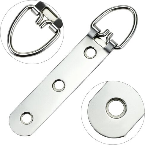 QWORK Mirror Hanging Kit with Adjustable J-Hooks & Strap Hangers, Museum Hooks for Pictures, Mirrors, Art, Supports 100 lbs in Saudi Arabia
