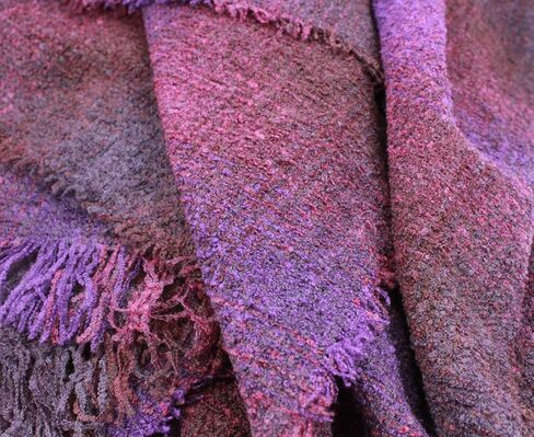 Wool Ruana Shawl Kerry Woollen Mills Red Check Irish Made in Saudi Arabia