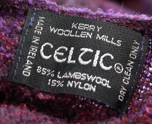 Wool Ruana Shawl Kerry Woollen Mills Red Check Irish Made in Saudi Arabia