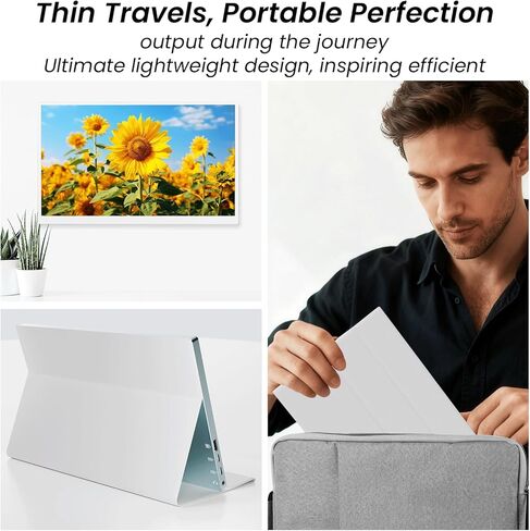 Prechen Portable Monitor,11.6 Inch 1366 * 768 with HDMI USBC Small Monitor Compatibel for PS3 PS4 Raspberry Pi 3 2 1 Mini Monitor with Dual Built-in Speaker&Kickstand in Saudi Arabia
