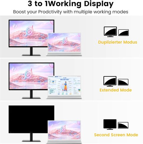 Prechen Portable Monitor,11.6 Inch 1366 * 768 with HDMI USBC Small Monitor Compatibel for PS3 PS4 Raspberry Pi 3 2 1 Mini Monitor with Dual Built-in Speaker&Kickstand in Saudi Arabia