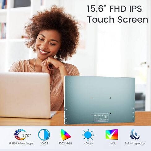 Prechen Portable Monitor,11.6 Inch 1366 * 768 with HDMI USBC Small Monitor Compatibel for PS3 PS4 Raspberry Pi 3 2 1 Mini Monitor with Dual Built-in Speaker&Kickstand in Saudi Arabia