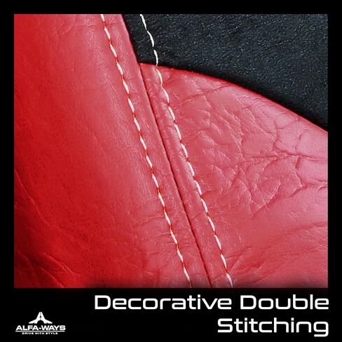 Seat Covers for Trucks fits Peterbilt 378, 379, 386, 387, 388, 390 Red - Truck Seat Covers Protection - Heavy Duty Trucks Accessories Quilted Eco-Leather – Easy Install in Saudi Arabia