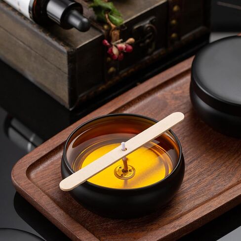 ترقية 6 قطع من علب الشموع ذات العيار الكبير باللون الأسود غير اللامع، أوعية شموع فارغة، تتضمن فتائل مقطوعة مسبقًا، وملصقات فتائل، وملصقات تحذيرية قابلة للكتابة لصنع الشموع بنفسك in Kuwait