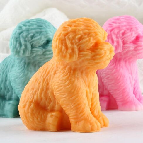 3D Teddy Dog Molds Dog Candle Mold Animal Dogs Resin Casting Mold for Candle Making Resin Aromatherapy Gypsum Wax Soap Clay Craft in Saudi Arabia