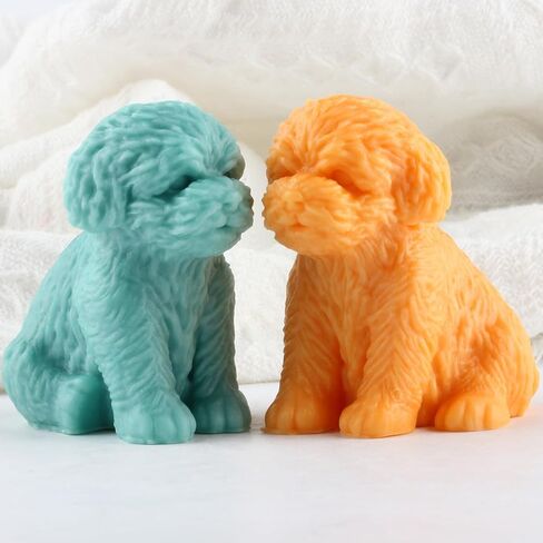 3D Teddy Dog Molds Dog Candle Mold Animal Dogs Resin Casting Mold for Candle Making Resin Aromatherapy Gypsum Wax Soap Clay Craft in Saudi Arabia