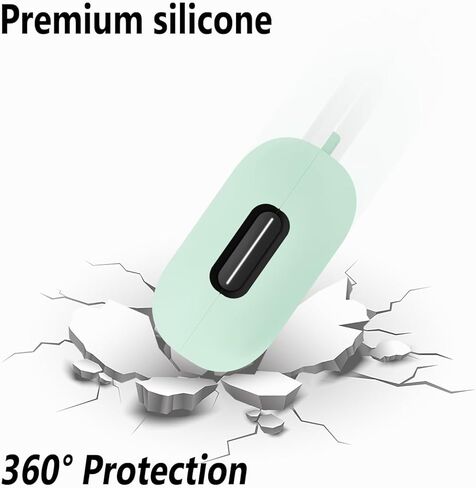 حافظة سيليكون من Geiomoo لجهاز Anker Soundcore Sport X20، غطاء واقي مزود بحلقة تسلق (أخضر زمردي) in Saudi Arabia