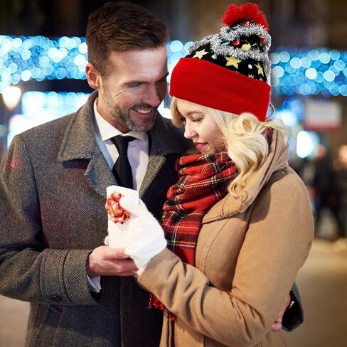 TAGVO LED Light Up Hat Beanie Knit Cap, Colorful LED Xmas Christmas Beanie in Kuwait