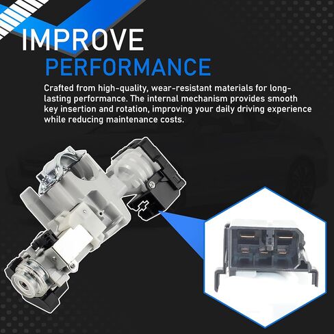 Starter Ignition Lock Cylinder Switch with 2 Remote Keys (Without Chip) Compatible with 2013-2017 Honda Accord 2.0L 2.4L 3.5L Replaces 39730-T2A-A0 in Saudi Arabia