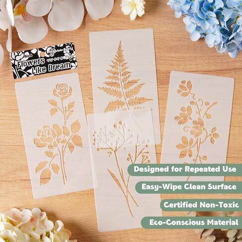 24 Pcs Christmas Stencils, 10 inch and 5 inch Planner Reusable Stencils for Painting on Wood, Wall & Floor Decor, Scrapbooking, Drawing, Crafts, DIY Rock Painting and face in Saudi Arabia
