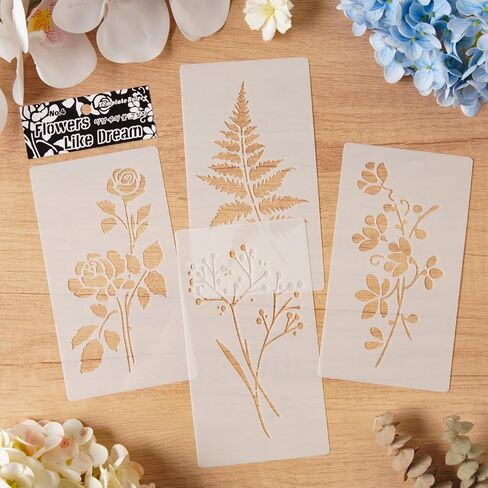 24 Pcs Christmas Stencils, 10 inch and 5 inch Planner Reusable Stencils for Painting on Wood, Wall & Floor Decor, Scrapbooking, Drawing, Crafts, DIY Rock Painting and face in Saudi Arabia