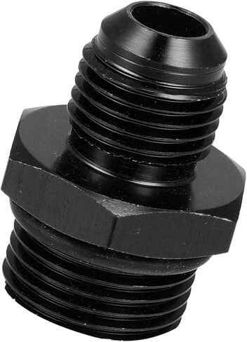 Black 6AN Male to M18 x 1.5mm Male Metric Thread Fitting Adapter Flare Union Coupler Fuel Oil Line Hose End Aluminum Alloy Fitting Adapter for Car Durable Material in Saudi Arabia
