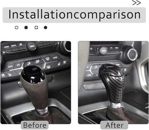 For Chevrolet Corvette C7 2014-2019 Interior Accessories, Gear Shift Knob Head Cover Trim Accessories Compatible for 2014-2019 Chevrolet Corvette C7 (ABS, For Gear Shift Knob, 3 PCS, Carbon Fiber) in Saudi Arabia
