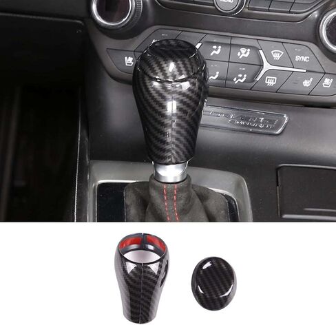For Chevrolet Corvette C7 2014-2019 Interior Accessories, Gear Shift Knob Head Cover Trim Accessories Compatible for 2014-2019 Chevrolet Corvette C7 (ABS, For Gear Shift Knob, 3 PCS, Carbon Fiber) in Saudi Arabia