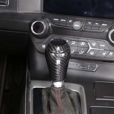 For Chevrolet Corvette C7 2014-2019 Interior Accessories, Gear Shift Knob Head Cover Trim Accessories Compatible for 2014-2019 Chevrolet Corvette C7 (ABS, For Gear Shift Knob, 3 PCS, Carbon Fiber) in Saudi Arabia
