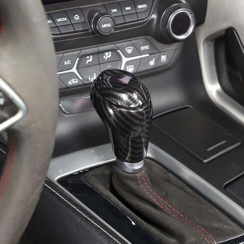 For Chevrolet Corvette C7 2014-2019 Interior Accessories, Gear Shift Knob Head Cover Trim Accessories Compatible for 2014-2019 Chevrolet Corvette C7 (ABS, For Gear Shift Knob, 3 PCS, Carbon Fiber) in Saudi Arabia